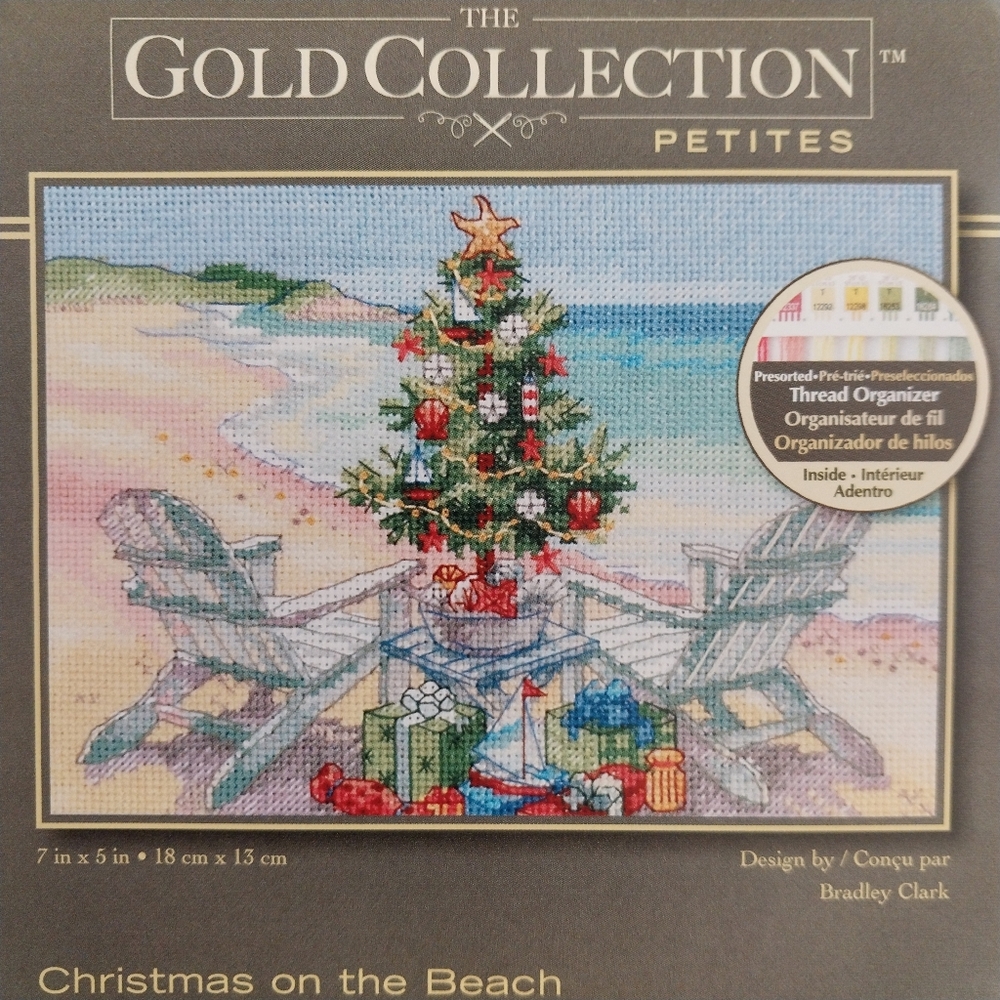 Dimensions Gold Collection Christmas On The Beach Kit Counted Cross Stitch New - Picture 2 of 12